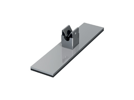 J.P. 920860 R - NIRO vezetéktartó fémlemeztetőre mágnesfólia-talpas rögzítéssel, Rd10-hez