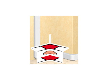 Legrand 010606 - DLP belső könyök 50 mm mély csatornához 65 fedél