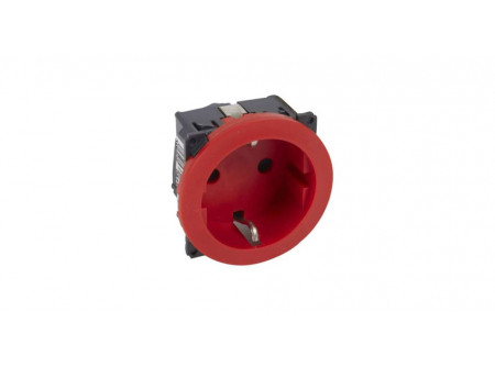 Legrand 067145 - Céliane 2P+F földelt csatlakozóaljzat, reteszelt, piros