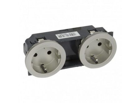 Legrand 067162 - Céliane 2x2P+F csatlakozóaljzat gyermekvédelemmel, sínezett, titán