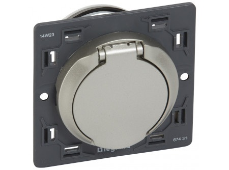 Legrand 067431 - Céliane központi porszívó csatlakozóaljzat, titán