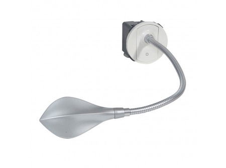 Legrand 067656 - Céliane olvasólámpa kapcsolóval, fehér, flexibilis szárral