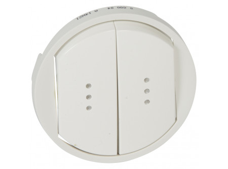 Legrand 068004 - Céliane kettős billentyű, fényjelzős, fehér