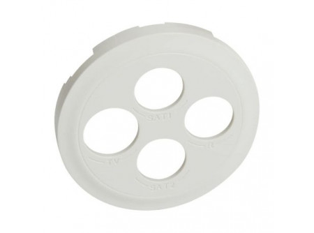 Legrand 068230 - Céliane TV-R-SAT-SAT burkolat, fehér