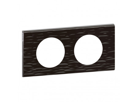 Legrand 069022  - Céliane 2-es keret, fekete corian