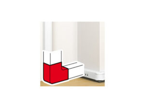 Legrand 075641 - DLP kanyarelem bepattintható kábelcsatornához, 90°, 80 x 50 mm, fehér