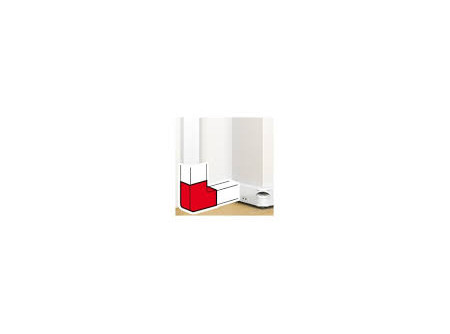 Legrand 075643 - DLP kanyarelem bepattintható kábelcsatornához, 90°, 130 x 50 mm, fehér
