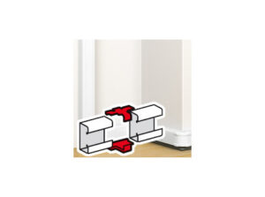 Legrand 075661 - DLP csatorna összekötő elem bepattintható kábelcsatornához, 80 x 50 mm, fehér