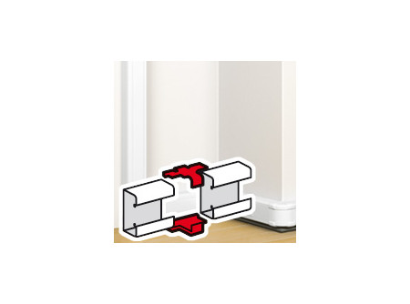 Legrand 075661 - DLP csatorna összekötő elem bepattintható kábelcsatornához, 80 x 50 mm, fehér