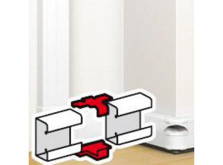 Legrand 075663 - DLP csatorna összekötő elem bepattintható kábelcsatornához, 145 x 50 mm, fehér