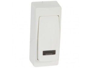 Legrand 086088 - Oteo fk kesk egypólusú nyomó fj kerettel fehér
