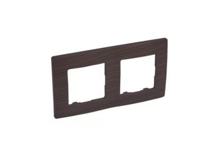 Legrand 397092 - Niloé kettes keret, sötét fa dekor