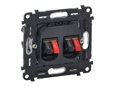Legrand 753078 - Valena InMatic kettős hangszóró-csatlakozóaljzat mechanizmus, 4 kivezetéssel