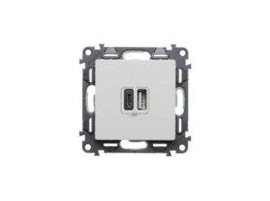 Legrand 753106 - Valena Life Töltőaljzat Kettős USB C-típusú + USB A-típusú csatlakozóval, 5V–3A–