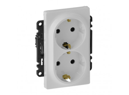 Legrand 753126 - Valena Life 2x2P+F csatlakozóaljzat gyermekvédelemmel, egybeépített burkolattal,