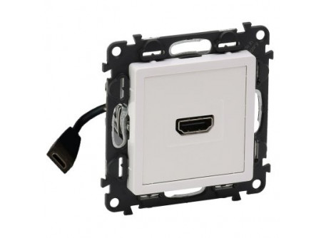 Legrand 753175 - Valena Life Elővezetékelt HDMI 1.4 típusú csatlakozóaljzat, 15 cm kábellel száll
