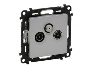 Legrand 753352 - Valena Life TV-Rádió-SAT aljzat, csillagpontos, 1,5 dB alumínium