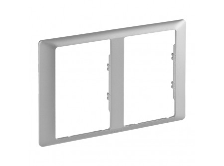 Legrand 754242 - Valena Life kettős keret 2x2P+F csatlakozóaljzathoz alumínium