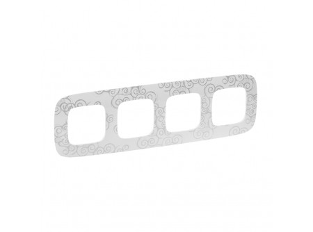 Legrand 754344 - Valena Allure Négyes keret, Króm dekor