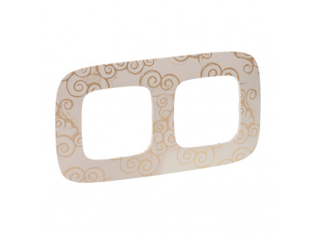 Legrand 754352 - Valena Allure Kettes keret, Arany dekor