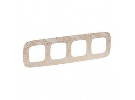 Legrand 754354 - Valena Allure Négyes keret, Arany dekor