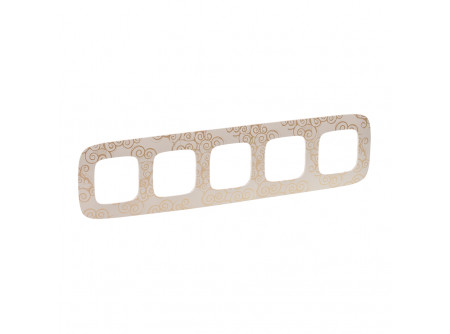 Legrand 754355 - Valena Allure Ötös keret, Arany dekor