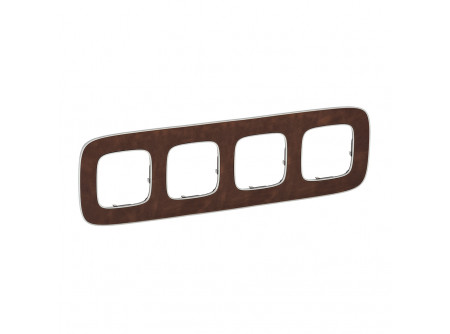 Legrand 754454 - Valena Allure Négyes keret, Cserzett bőr