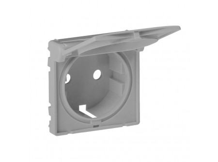 Legrand 754842 - Valena Life 2P+F csatlakozóaljzat burkolat csapófedéllel alumínium