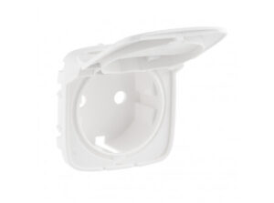 Legrand 754845 - 2P+F Dugalj burkolat csapfedeles, fehér V. Allure