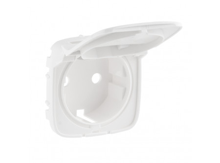Legrand 754845 - 2P+F Dugalj burkolat csapfedeles, fehér V. Allure