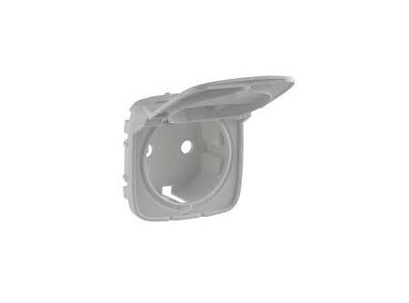 Legrand 754847 - Valena Allure 2P+F csatlakozóaljzat burkolat, csapfedeles, alumínium