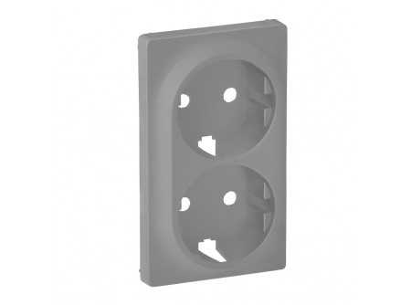 Legrand 754952 - Valena Life 2x2P+F csatlakozóaljzat burkolat alumínium