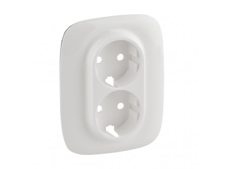 Legrand 754955 - Valena Allure 2x2P+F aljzat monobloc burkolat + kerettel, Fehér