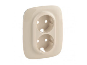 Legrand 754956 - Valena Allure 2x2P+F aljzat monobloc burkolat + kerettel, Elefántcsont