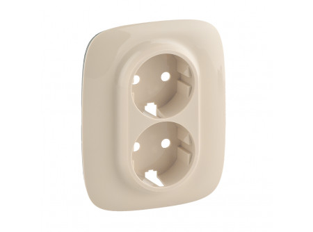 Legrand 754956 - Valena Allure 2x2P+F aljzat monobloc burkolat + kerettel, Elefántcsont