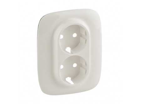 Legrand 754959 - Valena Allure 2x2P+F aljzat monobloc burkolat + kerettel, Gyöngyház