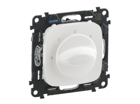 Legrand 755175 - Valena Allure Ventilátor vezérlő (0-1-2-3 állású), burkolattal, Fehér