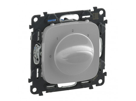 Legrand 755177 - Valena Allure Ventilátor vezérlő (0-1-2-3 állású), burkolattal, Alumínium
