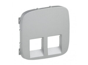Legrand 755427 - Valena Allure 2xRJ11/RJ45 aljzat burkolat, Alumínium