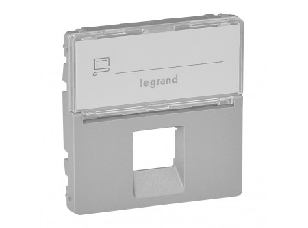 Legrand 755472 - Valena Life 1xRJ45 csatlakozóaljzat burkolat, címketartóval alumínium