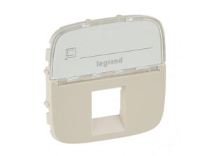 Legrand 755476 - Valena Allure RJ11/RJ45 aljzat burkolat címketartóval, Elefántcsont