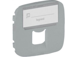 Legrand 755477 - Valena Allure RJ11/RJ45 aljzat burkolat címketartóval, Alumínium
