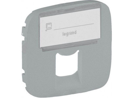 Legrand 755477 - Valena Allure RJ11/RJ45 aljzat burkolat címketartóval, Alumínium
