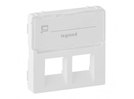 Legrand 755480 - Valena Life 2xRJ45 csatlakozóaljzat burkolat, címketartóval fehér