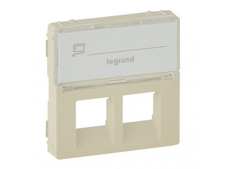 Legrand 755481 - Valena Life 2xRJ45 csatlakozóaljzat burkolat, címketartóval elefántcsont