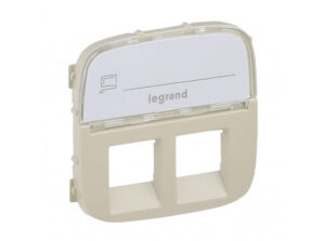 Legrand 755486 - Valena Allure 2xRJ11/RJ45 aljzat burkolat címketartóval, Elefántcsont