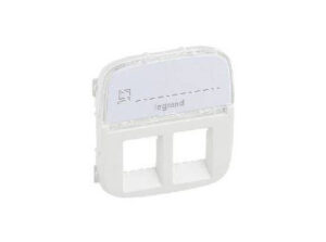 Legrand 755489 - Valena Allure 2xRJ11/RJ45 aljzat burkolat címketartóval, Gyöngyház