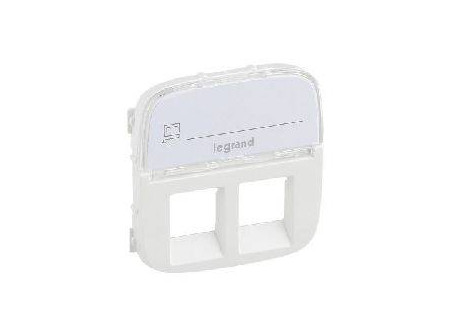 Legrand 755489 - Valena Allure 2xRJ11/RJ45 aljzat burkolat címketartóval, Gyöngyház