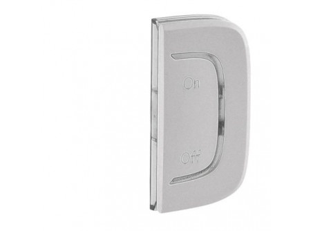 Legrand 755549 - MyHOME (Valena Allure) BE/KI jelölés jobb oldali burkolat, alumínium