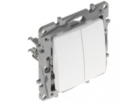 Legrand 764502 - Niloé kettős váltókapcsoló, fehér